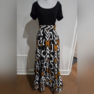 Francis + Benedict African Print Maxi Skirt